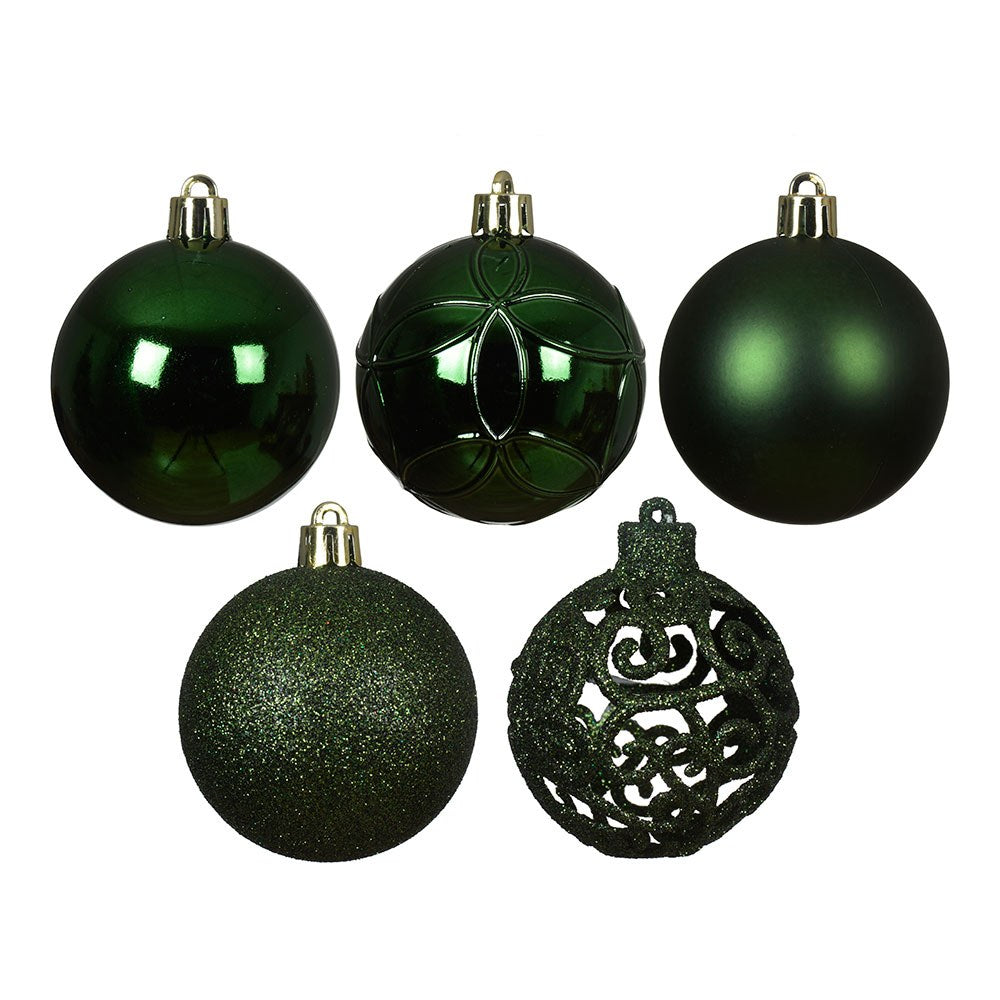 Bolas decoración árbol navidad ø6 cm, verde, caja 35 uds
