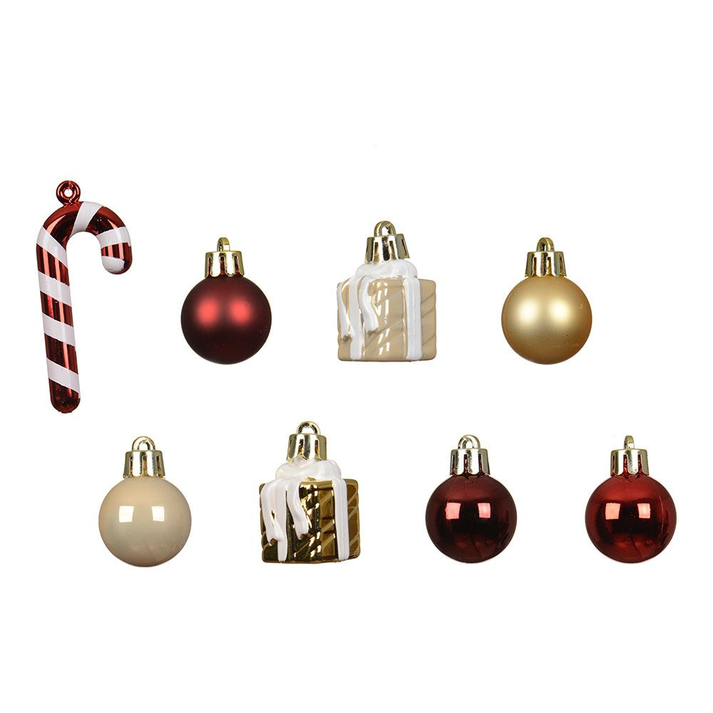 Adornos decoración árbol navidad, modelos variados, tubo 10 uds