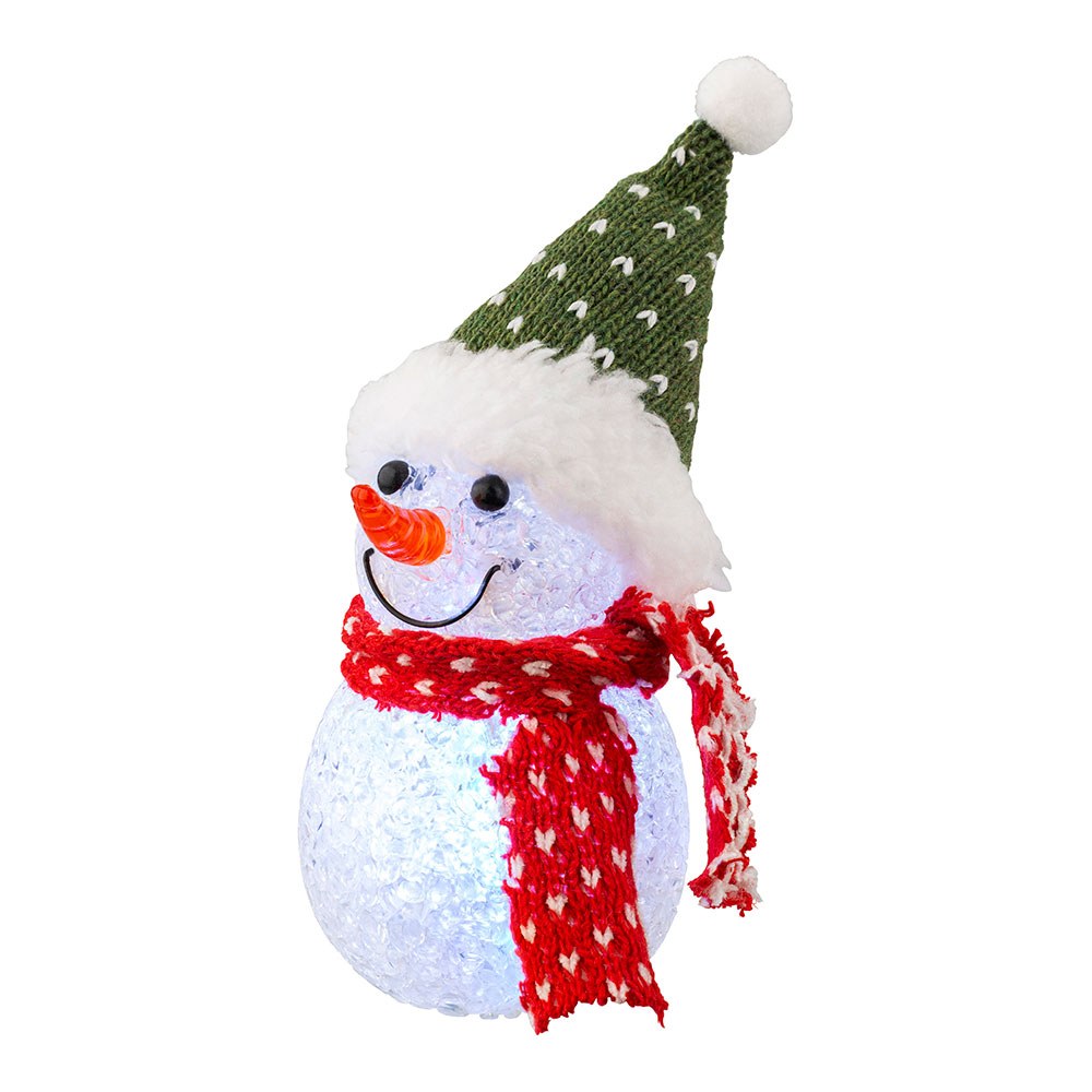 Muñeco de nieve con microled, uso interior, modelo variados, ø6 x 16 cm