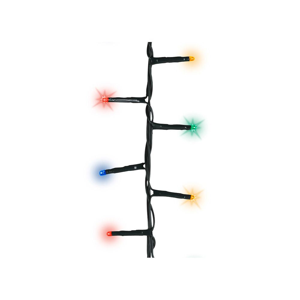 Guirnalda multifunción, uso exterior, led compact, multicolor y blanco cálido, cable verde, 1000 leds, 25,5 m
