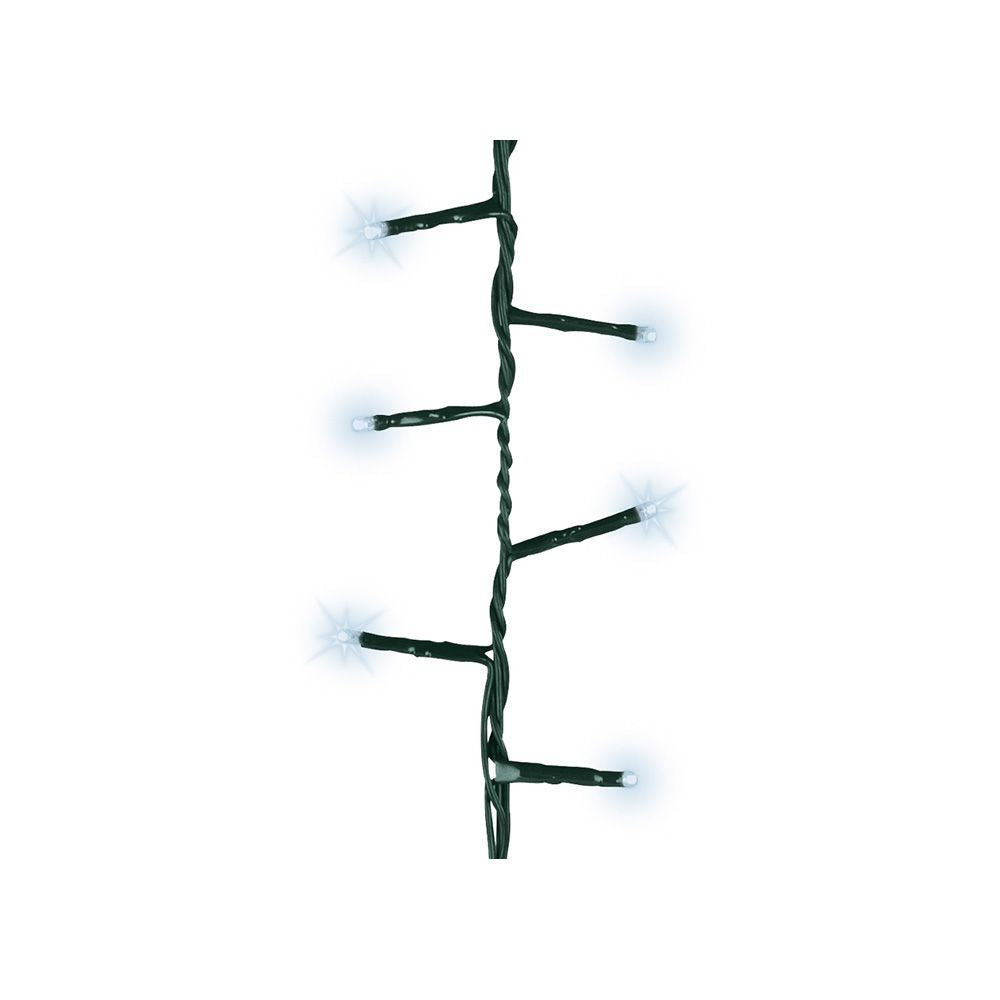 Guirnalda multifunción, uso exterior, led compact, blanco frío, cable verde, 750 leds, 21 m