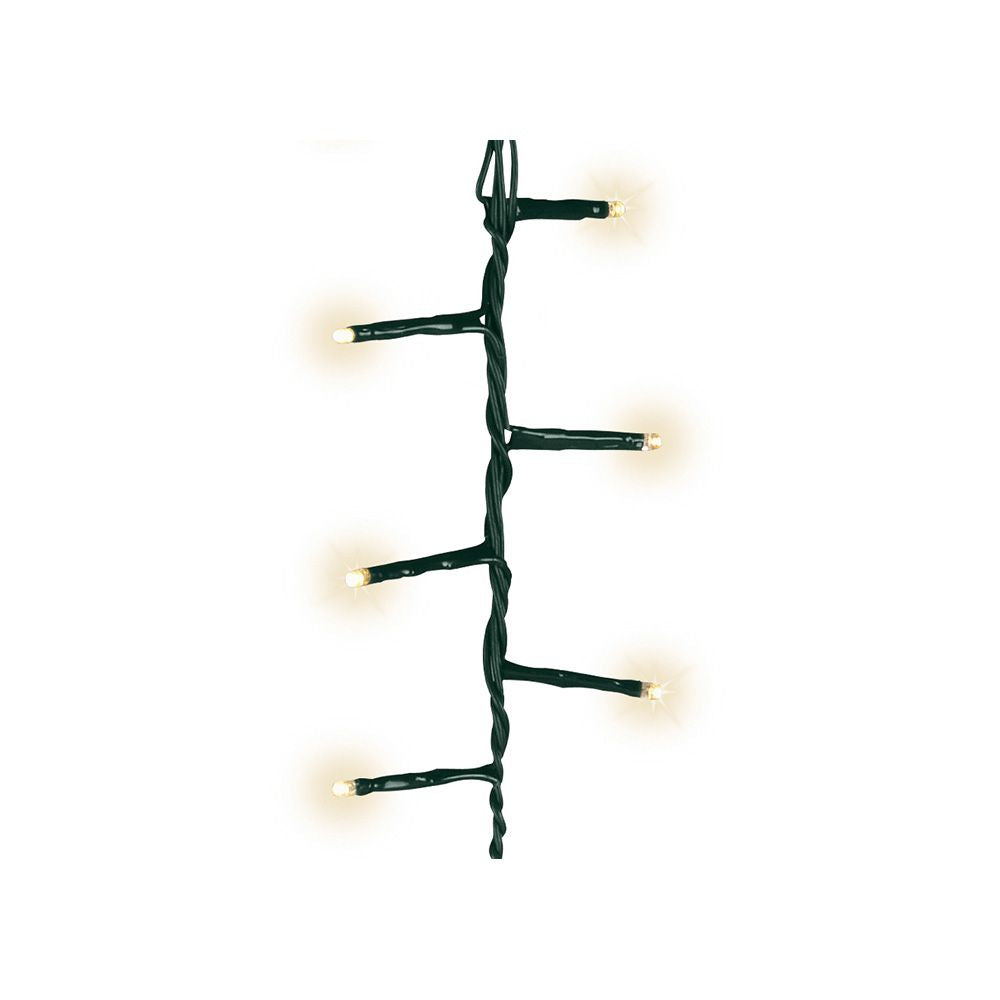 Guirnalda multifunción, uso exterior, led compact, blanco cálido, cable verde, 750 leds, 21 m
