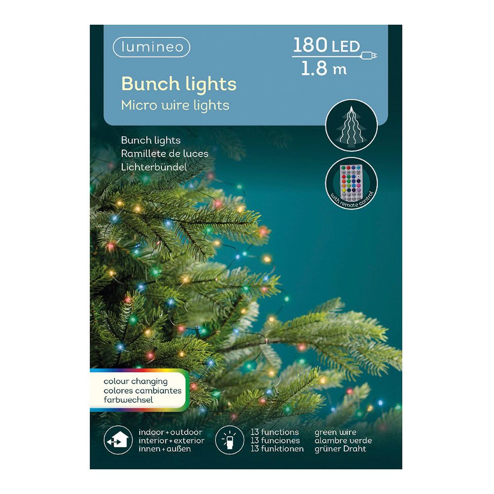 Guirnalda rgb multicolor 180 leds 6,8 m