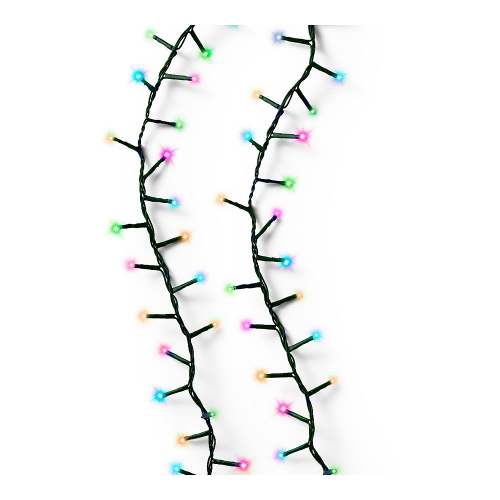 Guirnalda multifunción, uso exterior, led compact, multicolor pastel, cable verde, 500 leds, 16 m