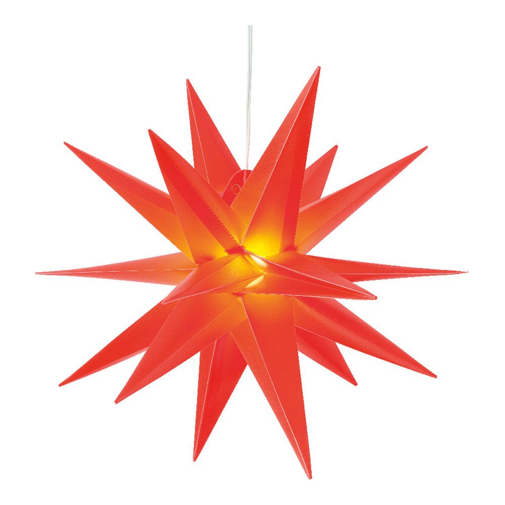 Figura led estrella roja 6 leds exterior ø40 x 40 cm