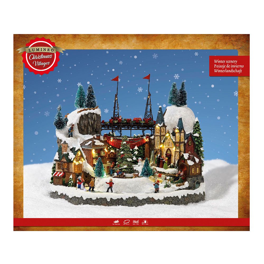 Pueblo navideño 35,5 x 22 x 30,5 cm