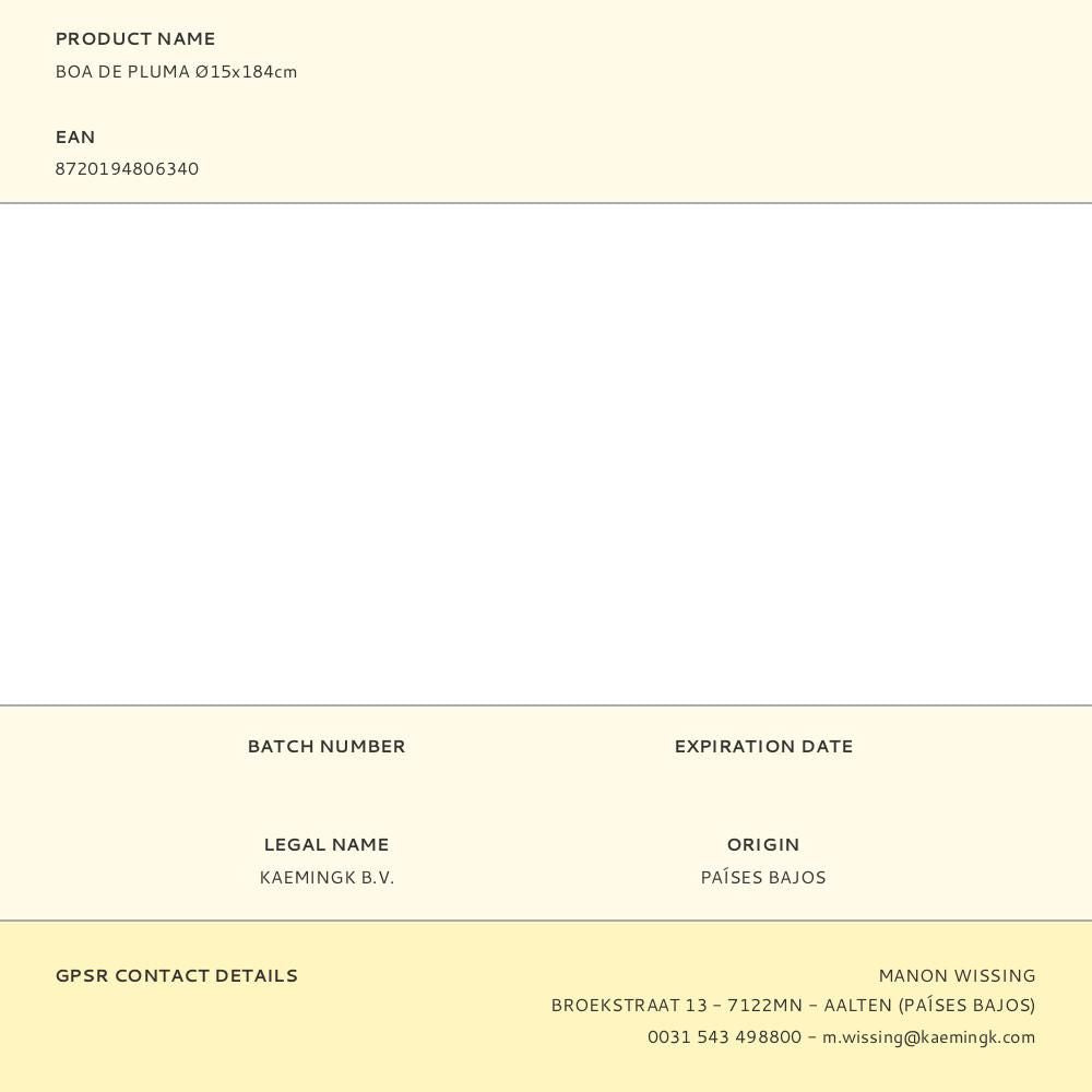 Boa de pluma ø15x184cm