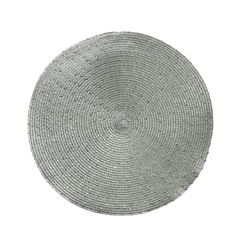 Mantel individual color plata redondo, ø38 x 0,2 cm