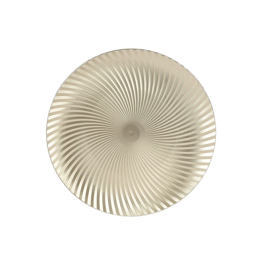 Plato decoración polipropileno champán ø33 x 1,5 cm