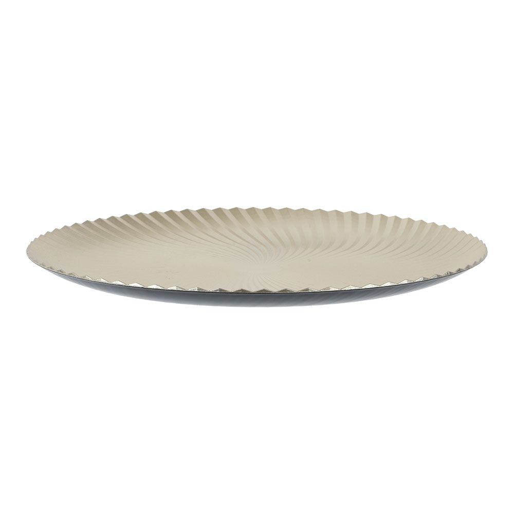 Plato decoración polipropileno champán ø33 x 1,5 cm