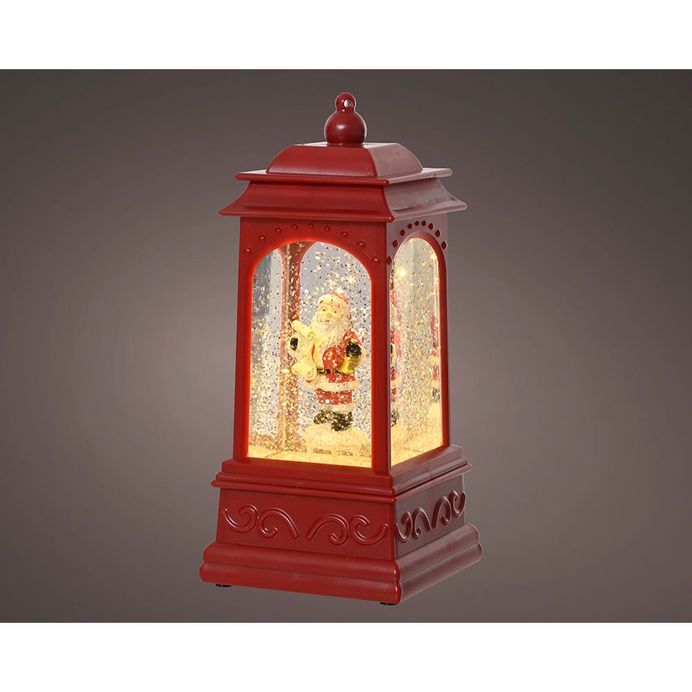 Farol de agua santa claus, 2 leds, 9 x 9 x 20,50 cm