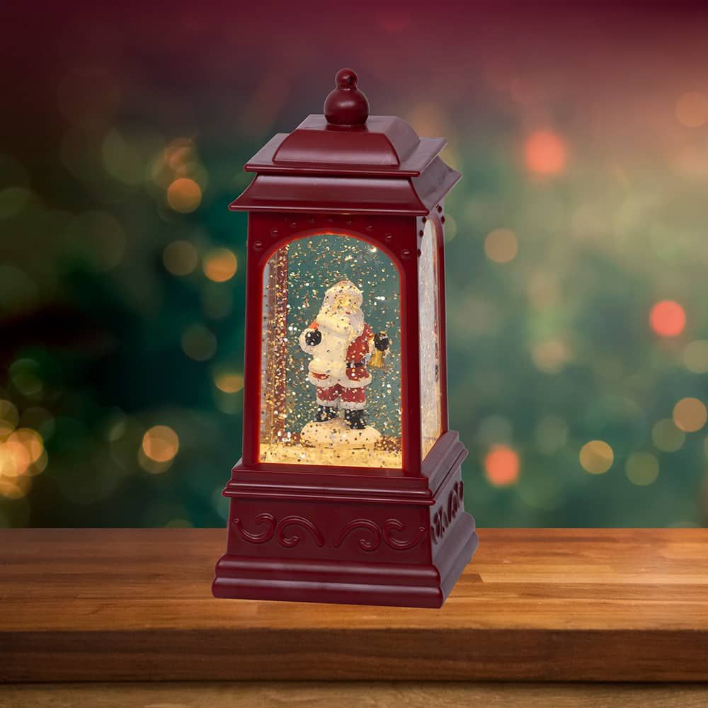 Farol de agua santa claus, 2 leds, 9 x 9 x 20,50 cm