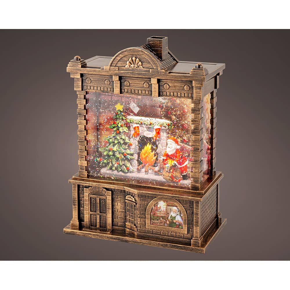 Farol de agua santa claus con música 16,5 x 9,5 x 21,7 cm