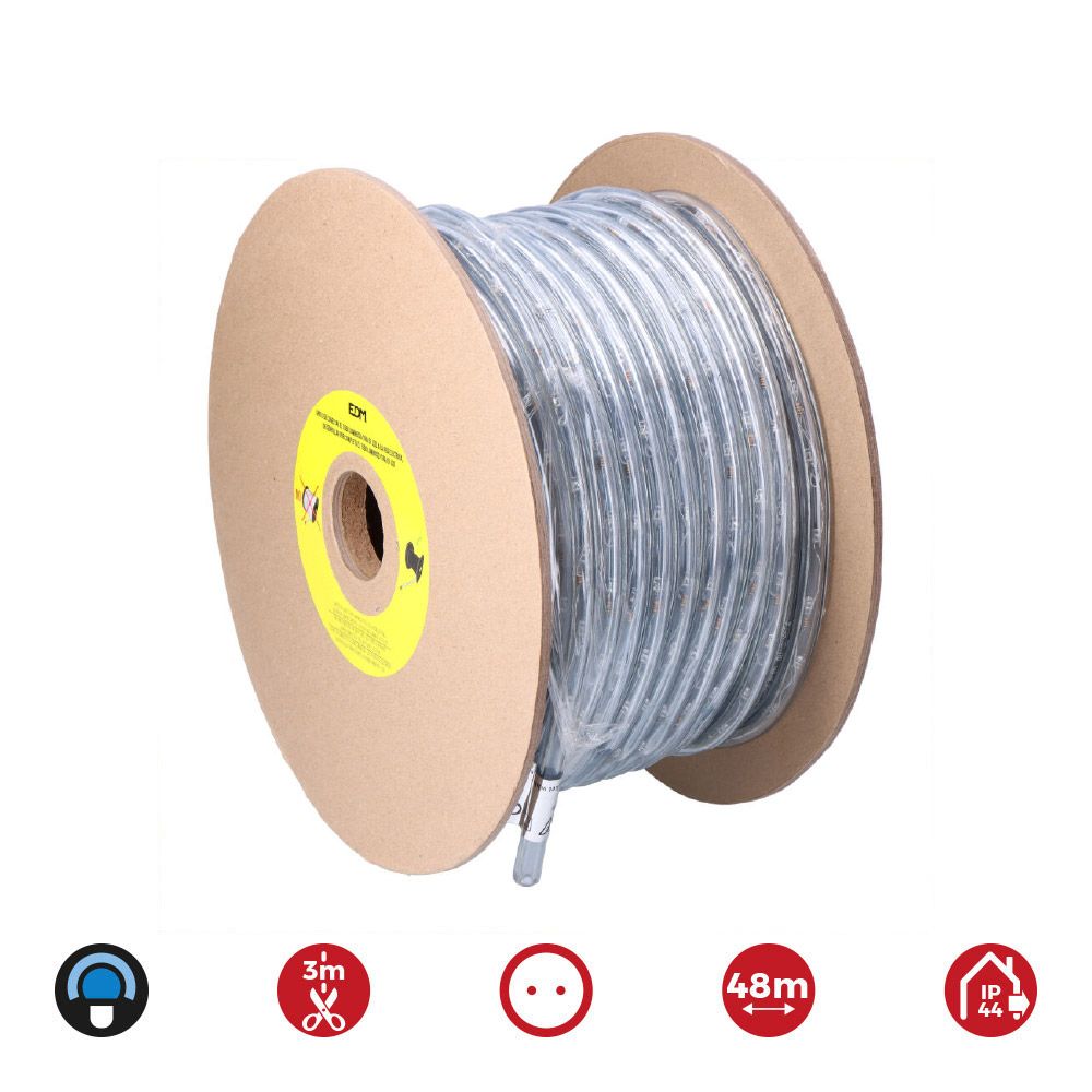 Tubo flexiled 2 vias multifuncion 48 m 36 leds/m ip44 azul