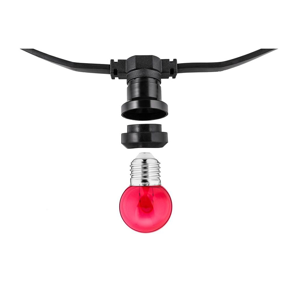 Guirnalda 40 portalámparas 2000 w 50-60 hz 220-240 v e27 ip44 20 m