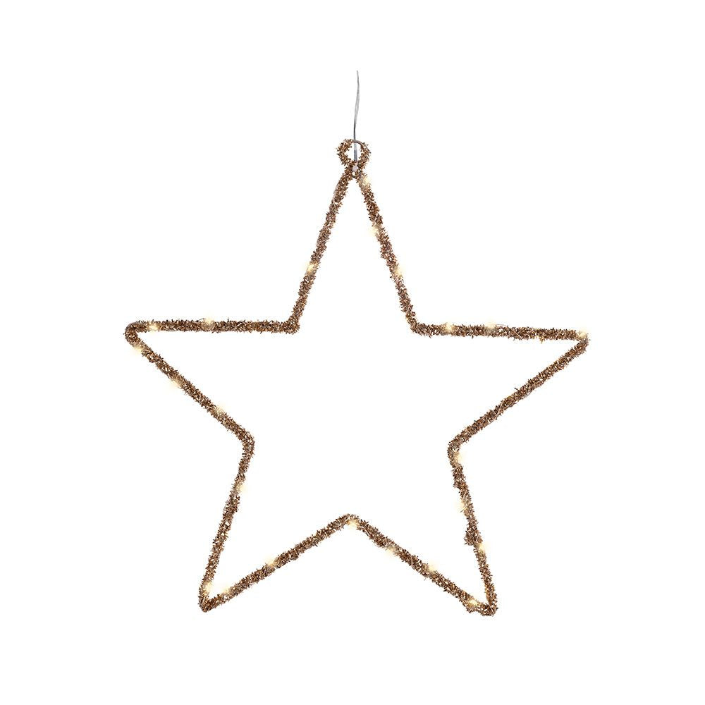 Estrella luz led decorativa interior 38 x 38 cm