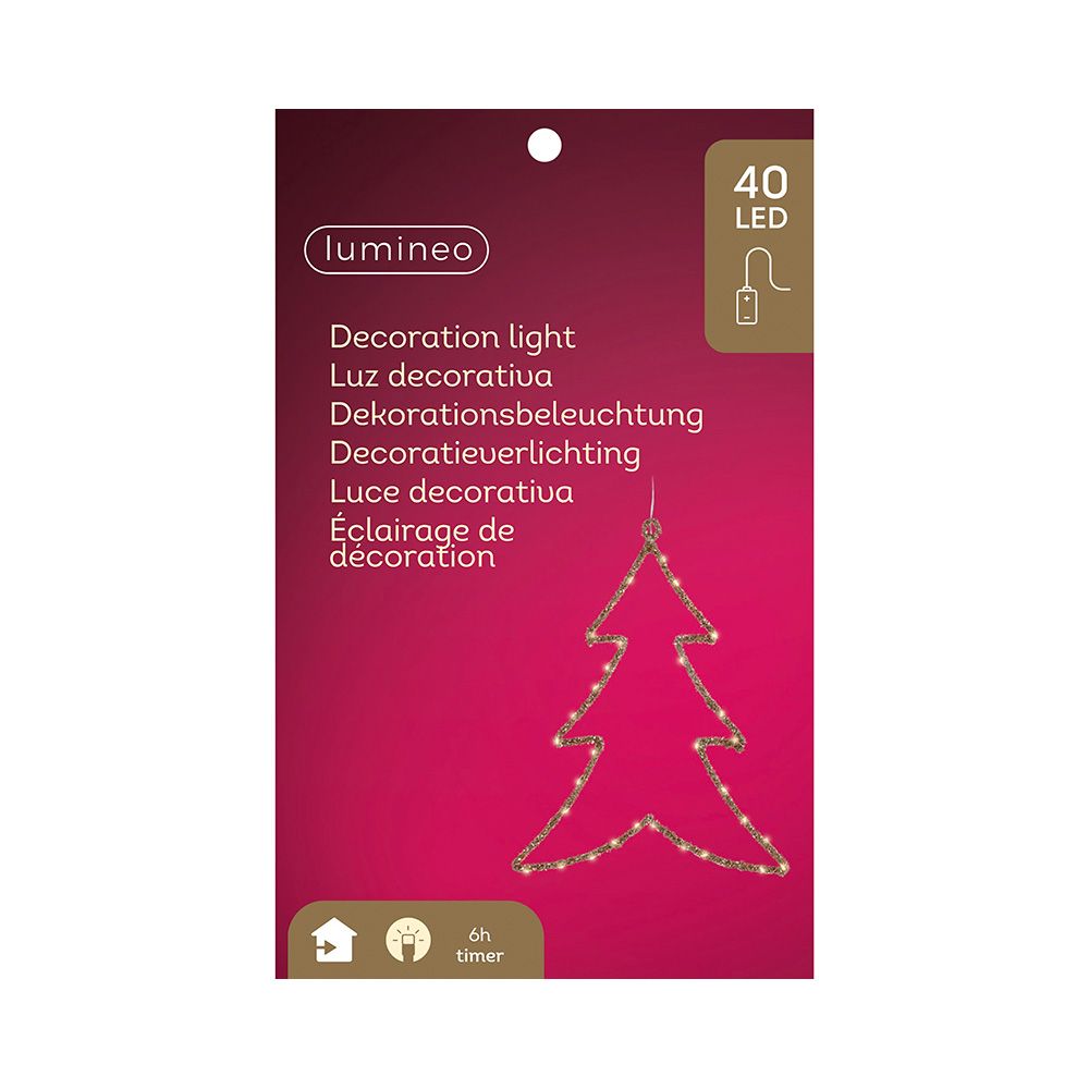 Luz led decorativa árbol interior 34 x 46 cm
