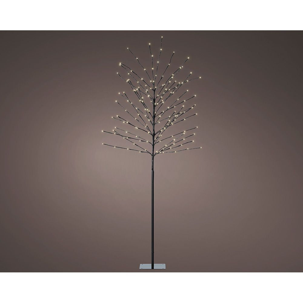 Árbol iluminado exterior 160 leds luz cálida ø70 cm x 1,80 m
