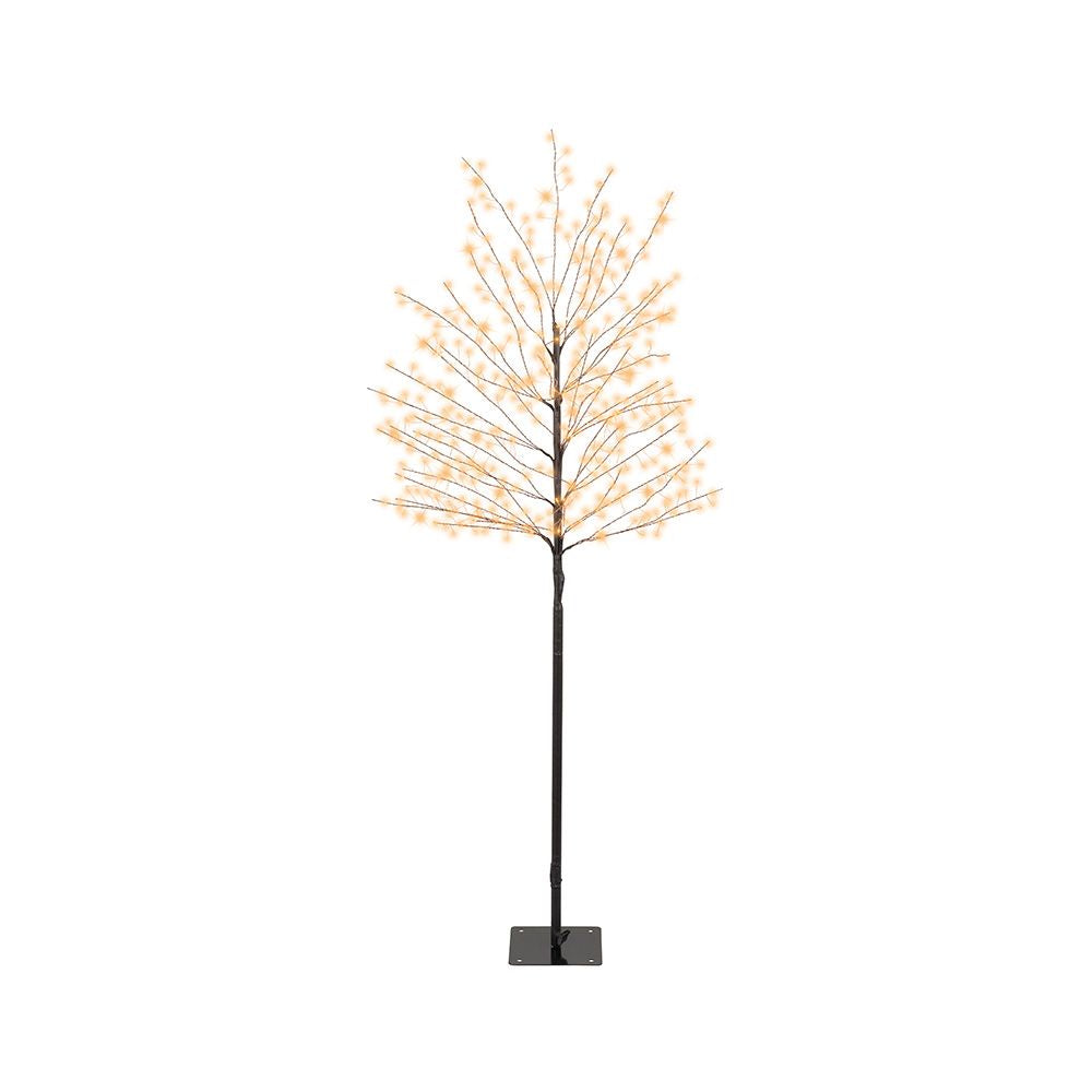 Árbol iluminado 480 leds, luz cálida, exterior, 1,5 m