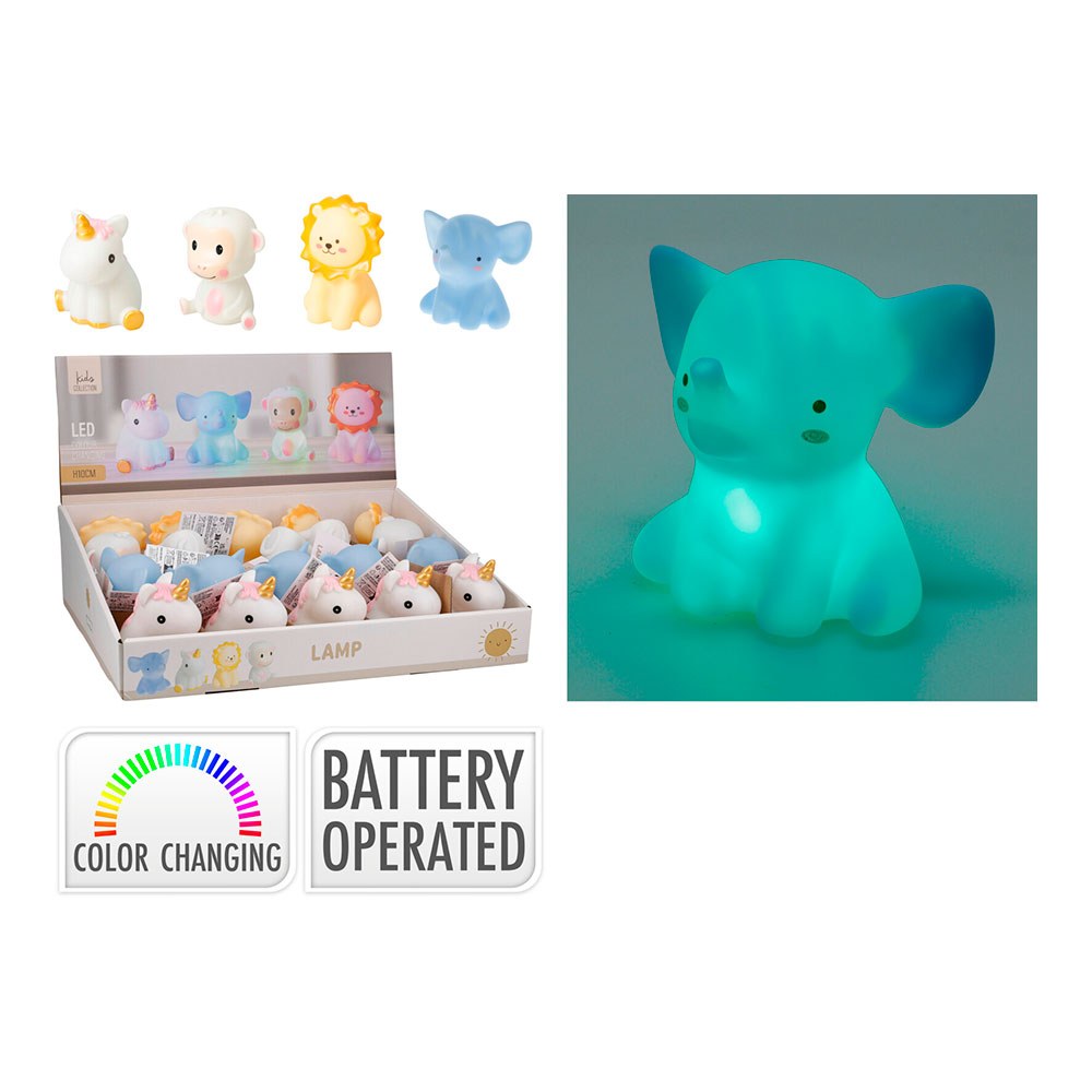 Luz nocturna infantil, luz rgb, 10 cm, modelos variados en forma de animales