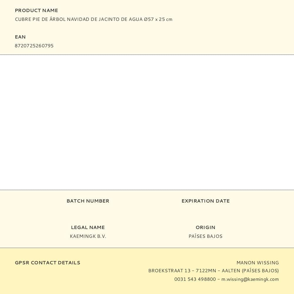 Cubre pie de árbol de jacinto de agua ø57 x 25 cm