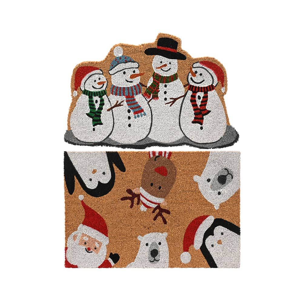 Felpudo de fibra de coco navidad, modelos variados