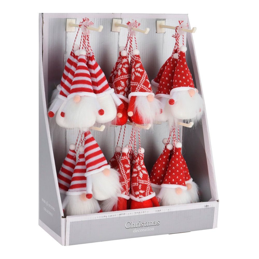 Gnomo colgante rojo y blanco, modelos variados