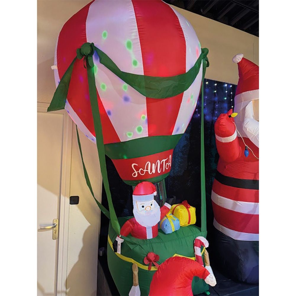 Globo inflable con papá noel con luz