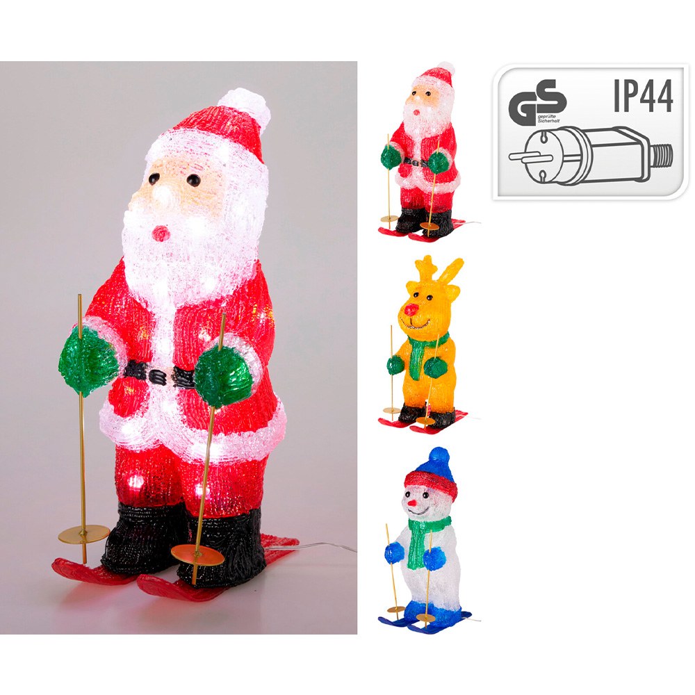 Figura navideña led acrílico exterior modelos variados
