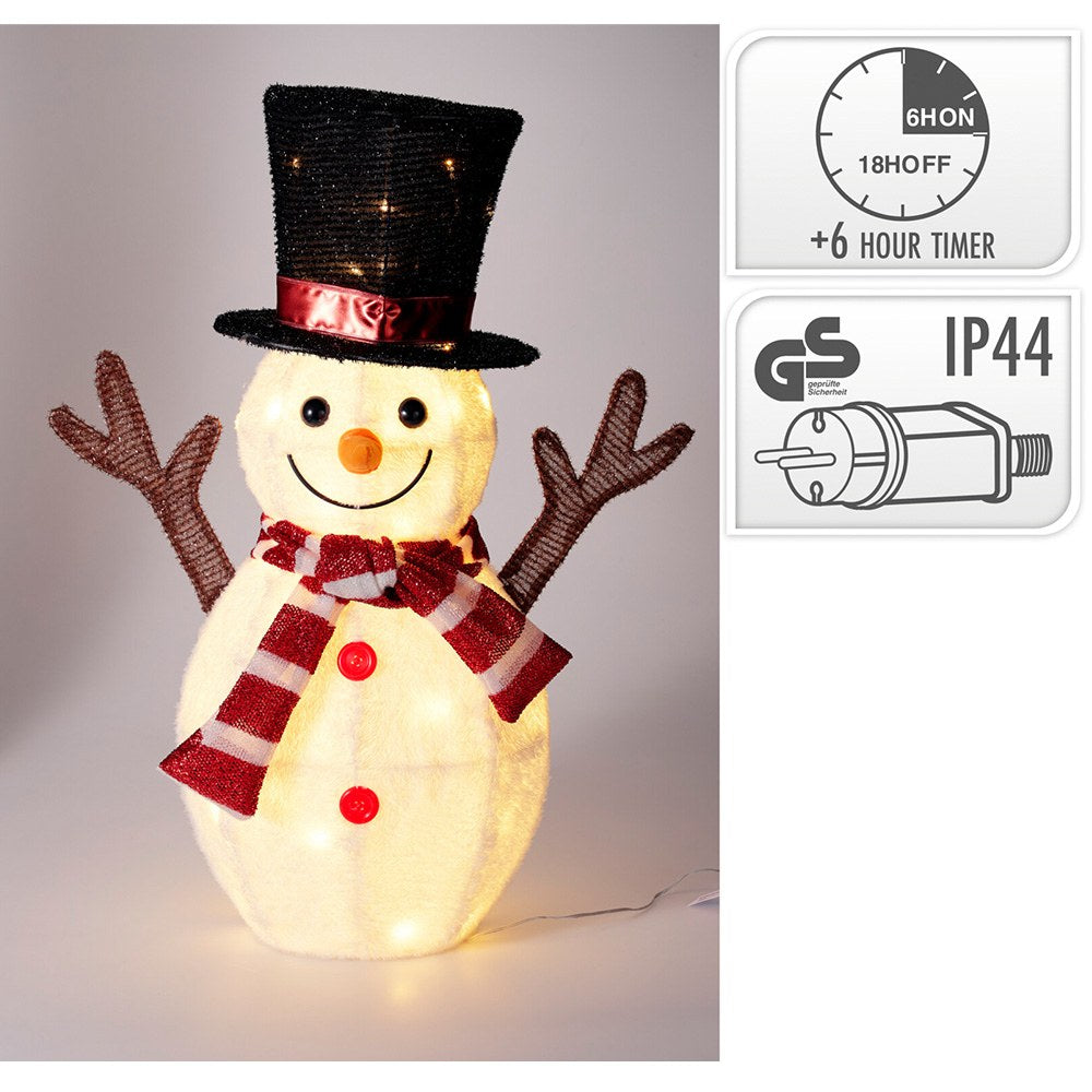 Figura led exterior muñeco de nieve 67 cm
