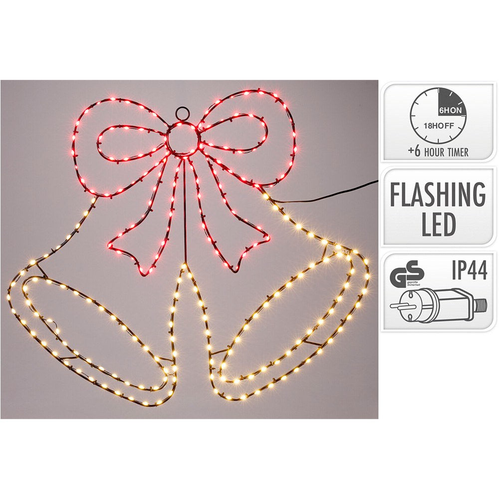 Figura led campana de navidad 60 cm
