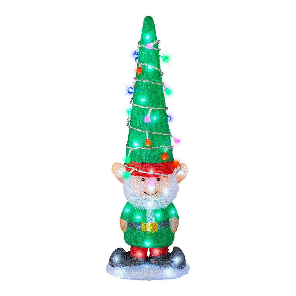 Figura elfo led exterior con luz fija 19 x 12,5 x 60 cm