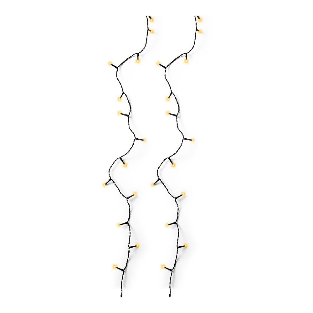 Guirnalda multifunción, uso exterior, basic, cálida clásica, cable negro, 180 leds, 13,5 m