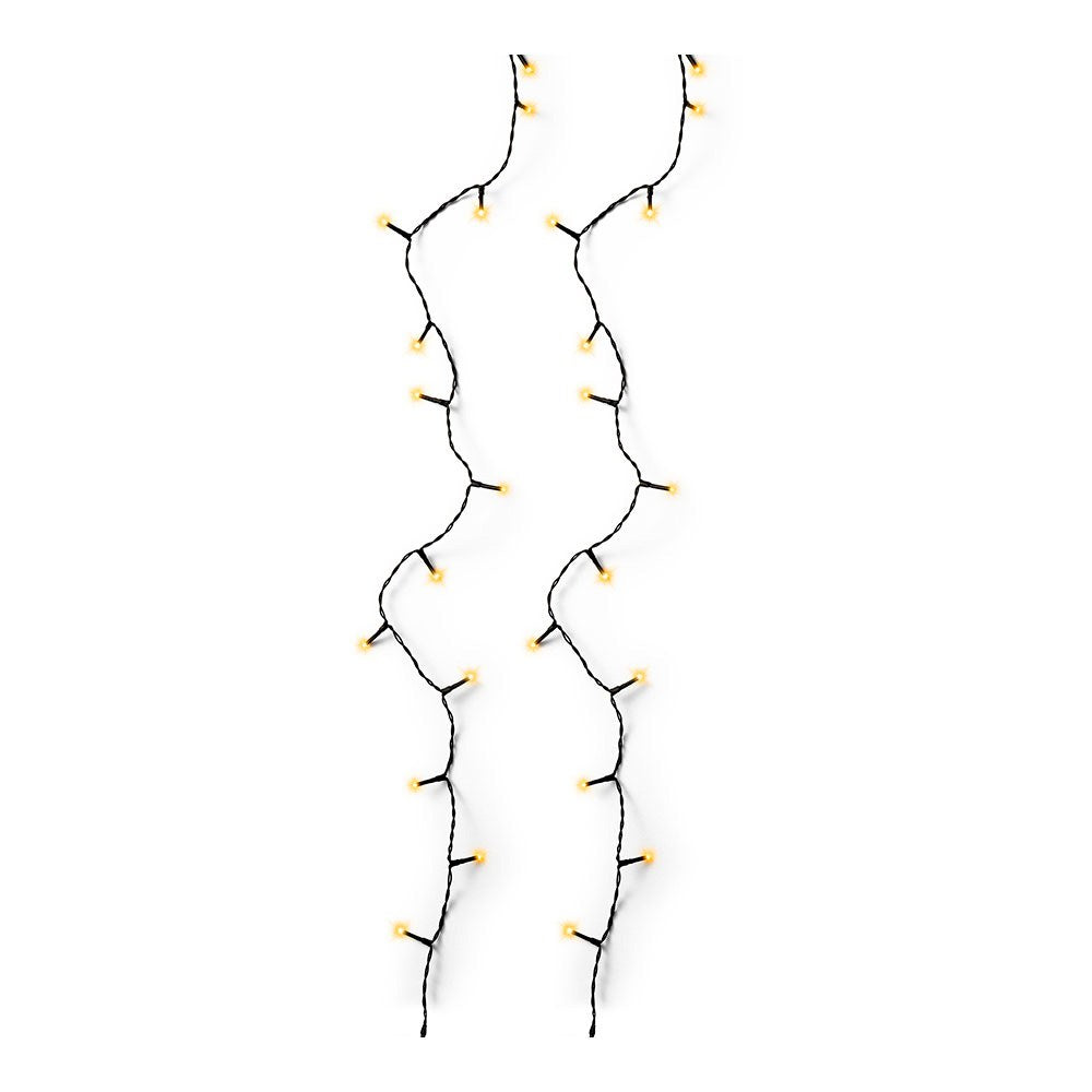 Guirnalda multifunción, uso exterior, basic, cálida clásica, cable negro, 360 leds, 27 m