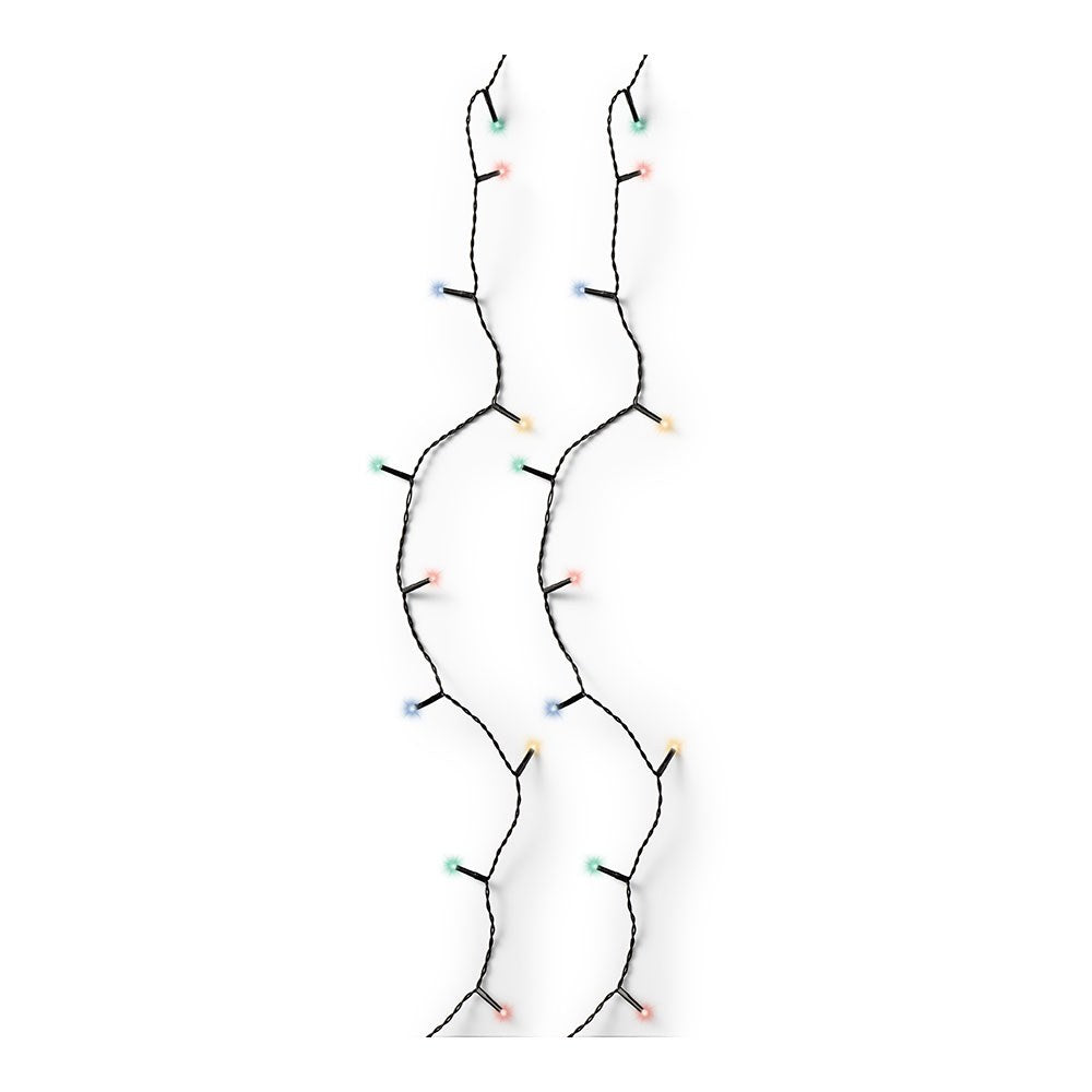 Guirnalda multifunción, uso exterior, basic, multicolor, cable negro, 240 leds, 18 m