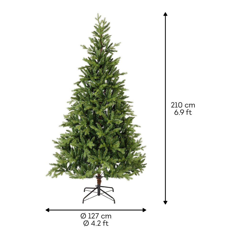 Árbol de navidad, uso interior, tipo pino allison, ø127 x 210 cm