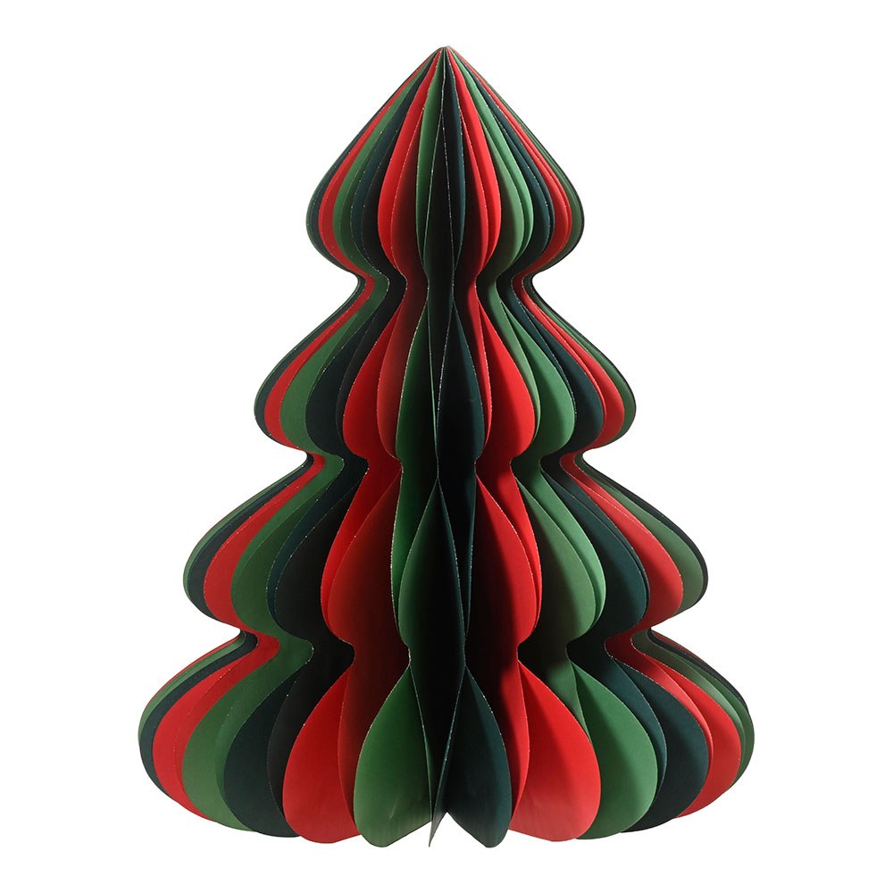 Árbol de papel dorado con purpurina ø30 x 40 cm