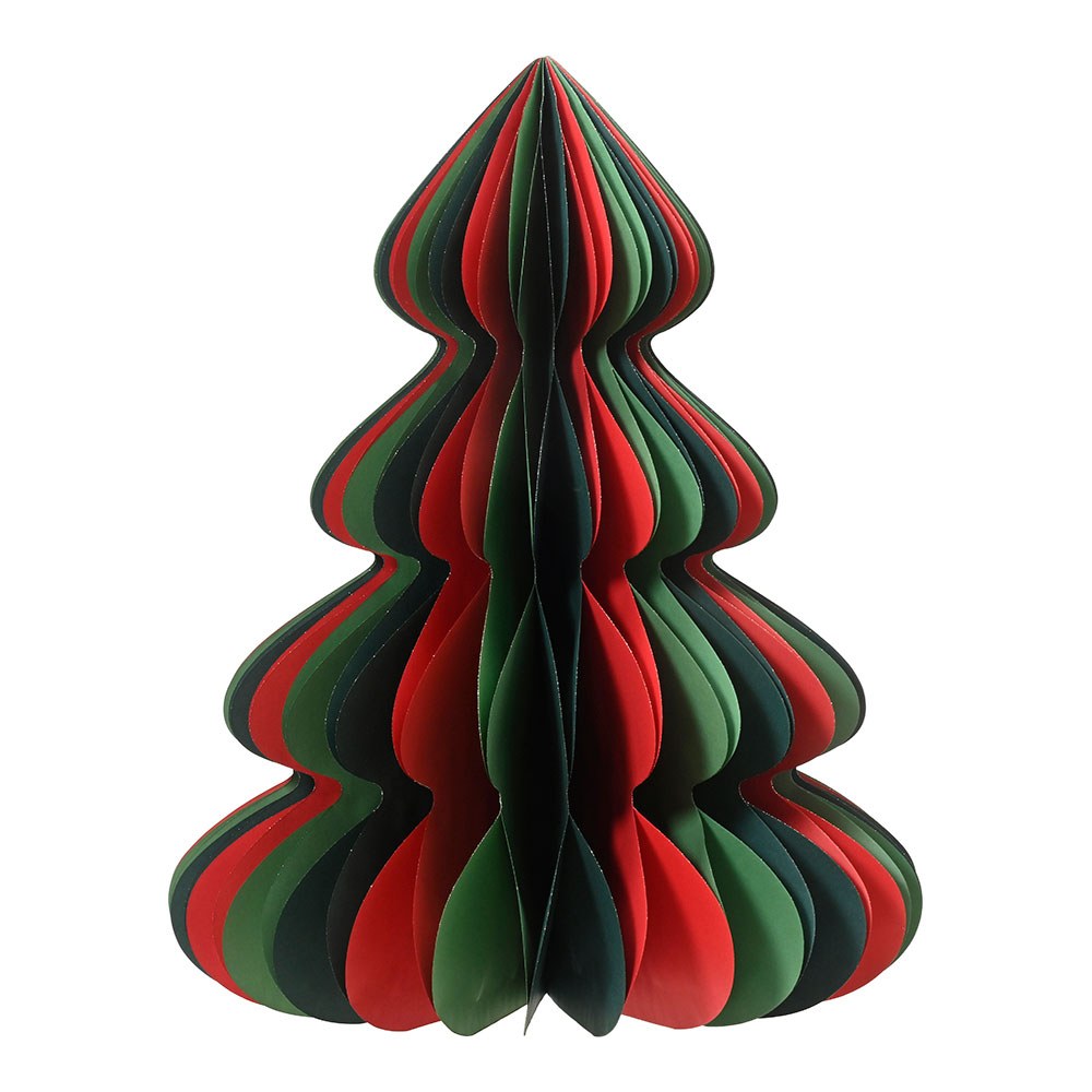 Árbol de papel dorado con purpurina ø48 x 60 cm