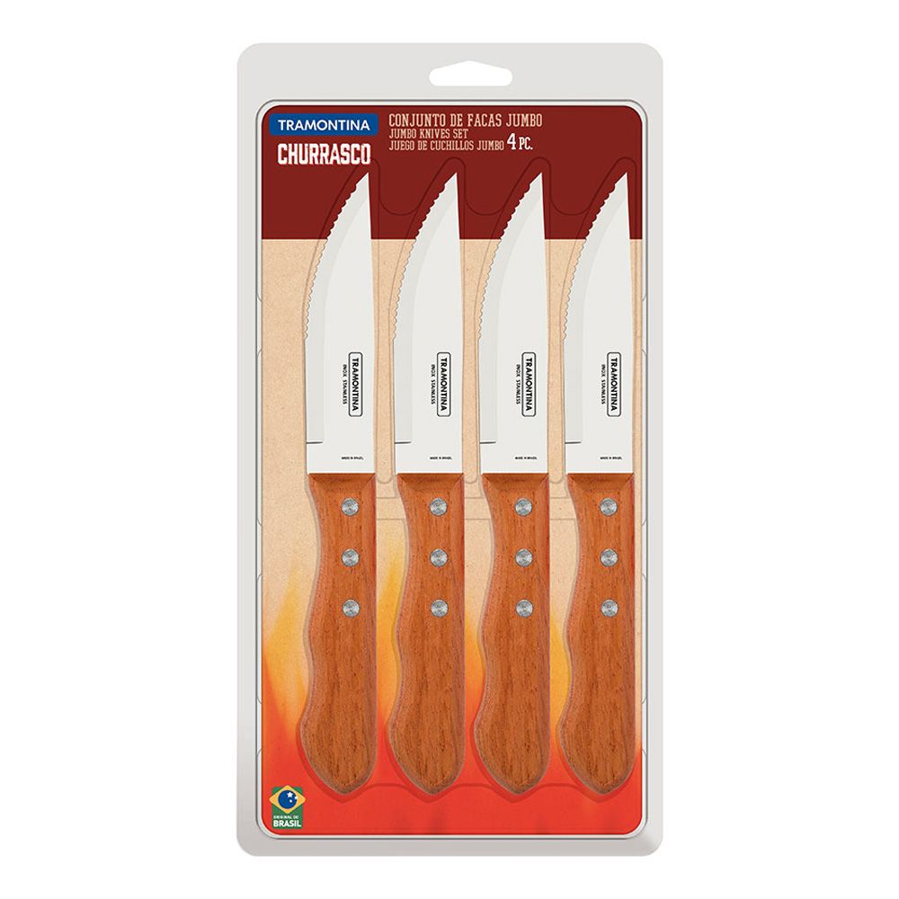 Cuchillos de asado jumbo 12,7 cm 4 uds