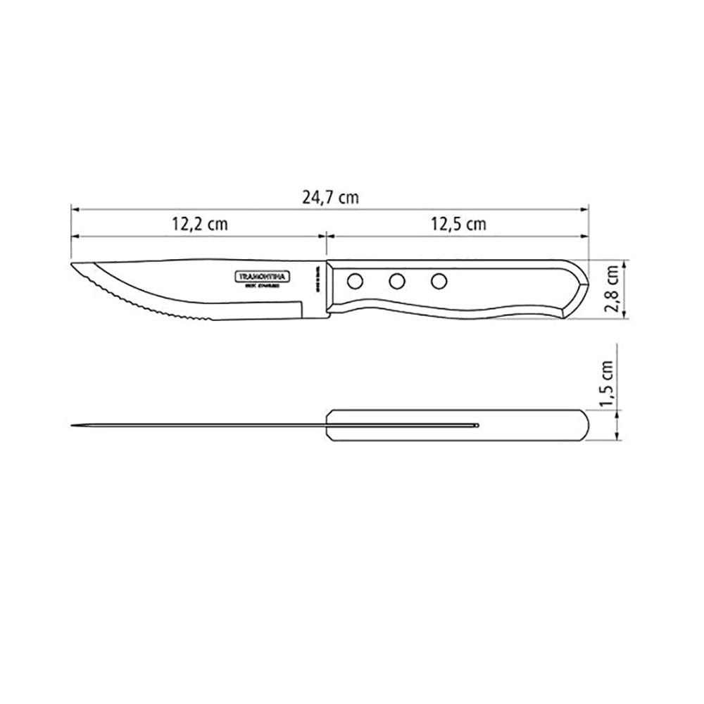 Cuchillos de asado jumbo 12,7 cm 4 uds