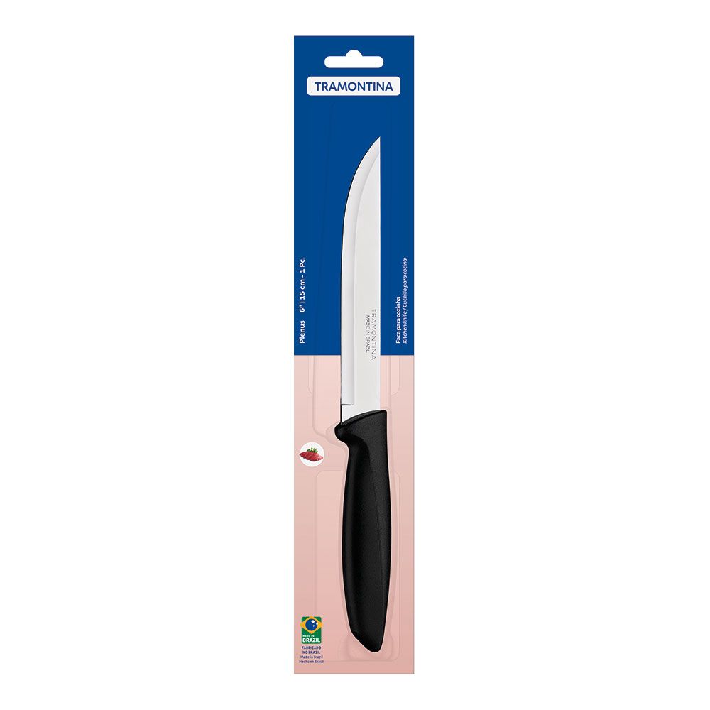 Cuchillo cocina plenus negro 152,4 mm