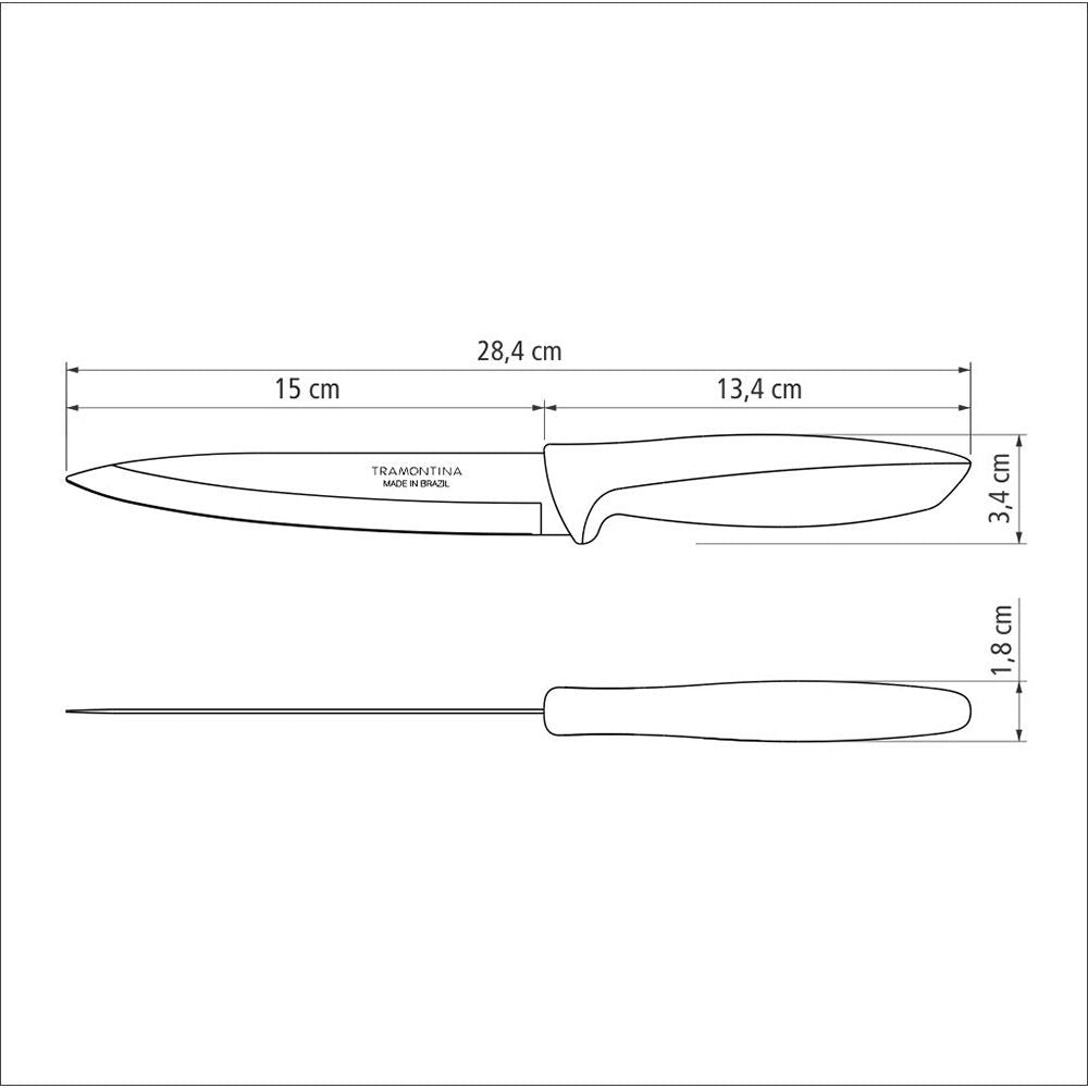 Cuchillo utility plenus negro 153 mm