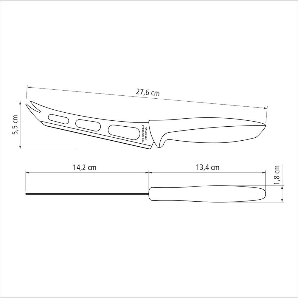Cuchillo para queso plenus negro 15,24 cm
