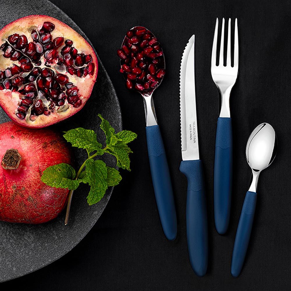 Tenedor de mesa ipanema azul 19,1 cm 3 uds