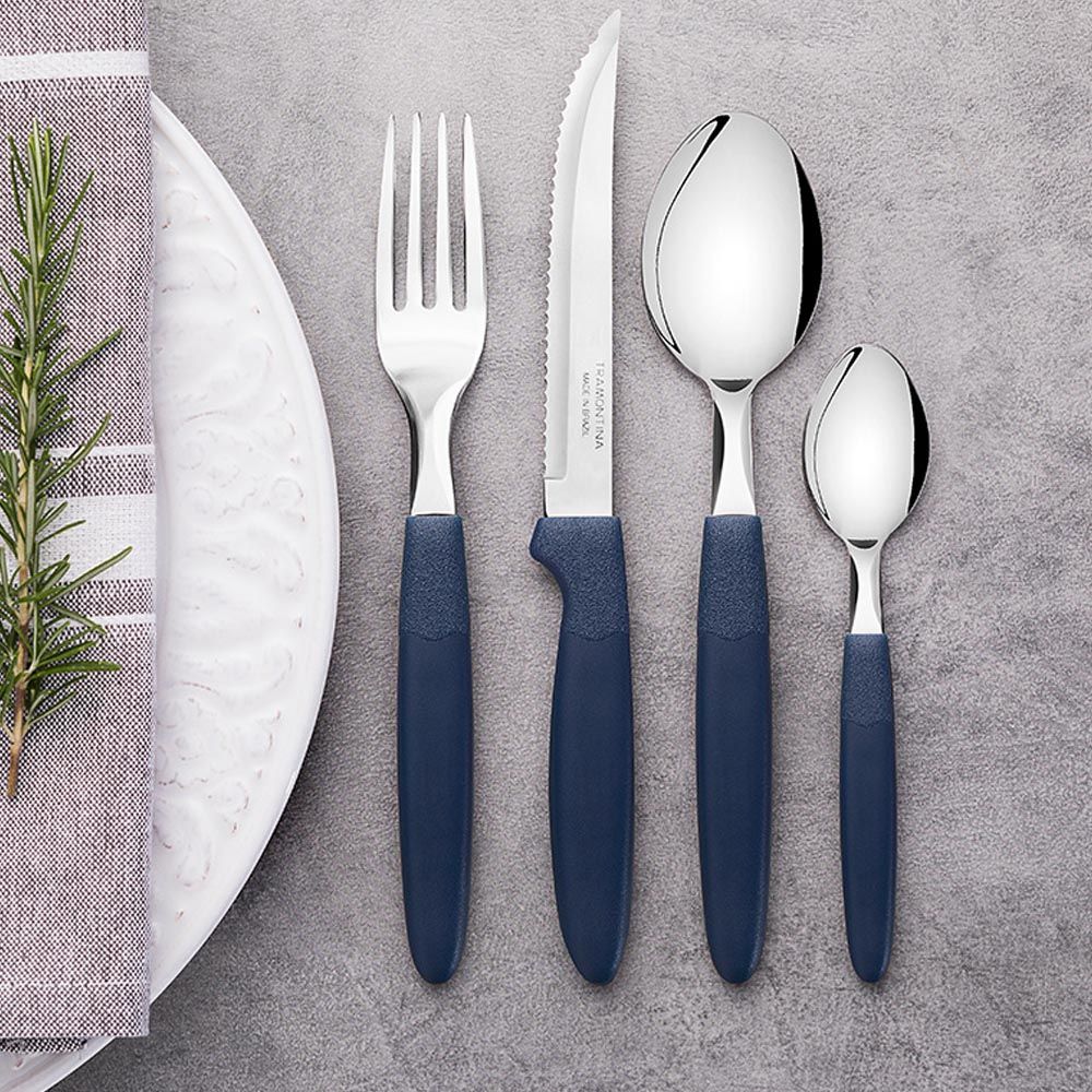 Tenedor de mesa ipanema azul 19,1 cm 3 uds