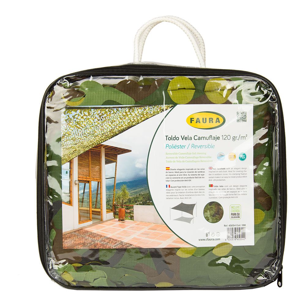 Toldo camuflaje reversible militar 3 x 4 m