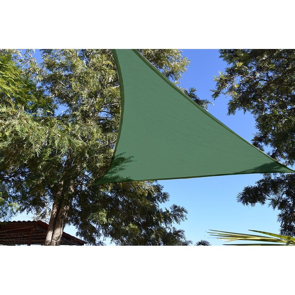 Toldo vela triangular verde 3,6 x 3,6 x 3,6 m