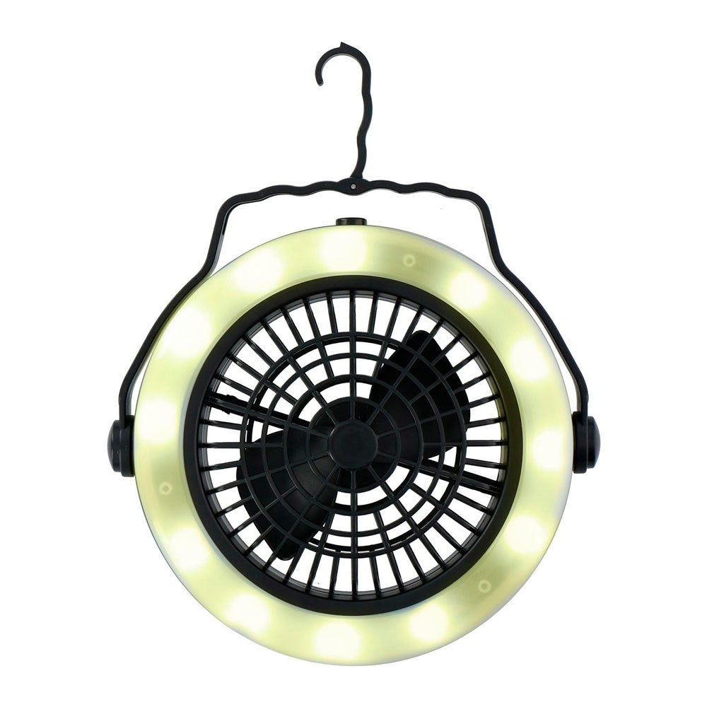 Luz y ventilador a pilas, ø19,5 x 6,3 cm