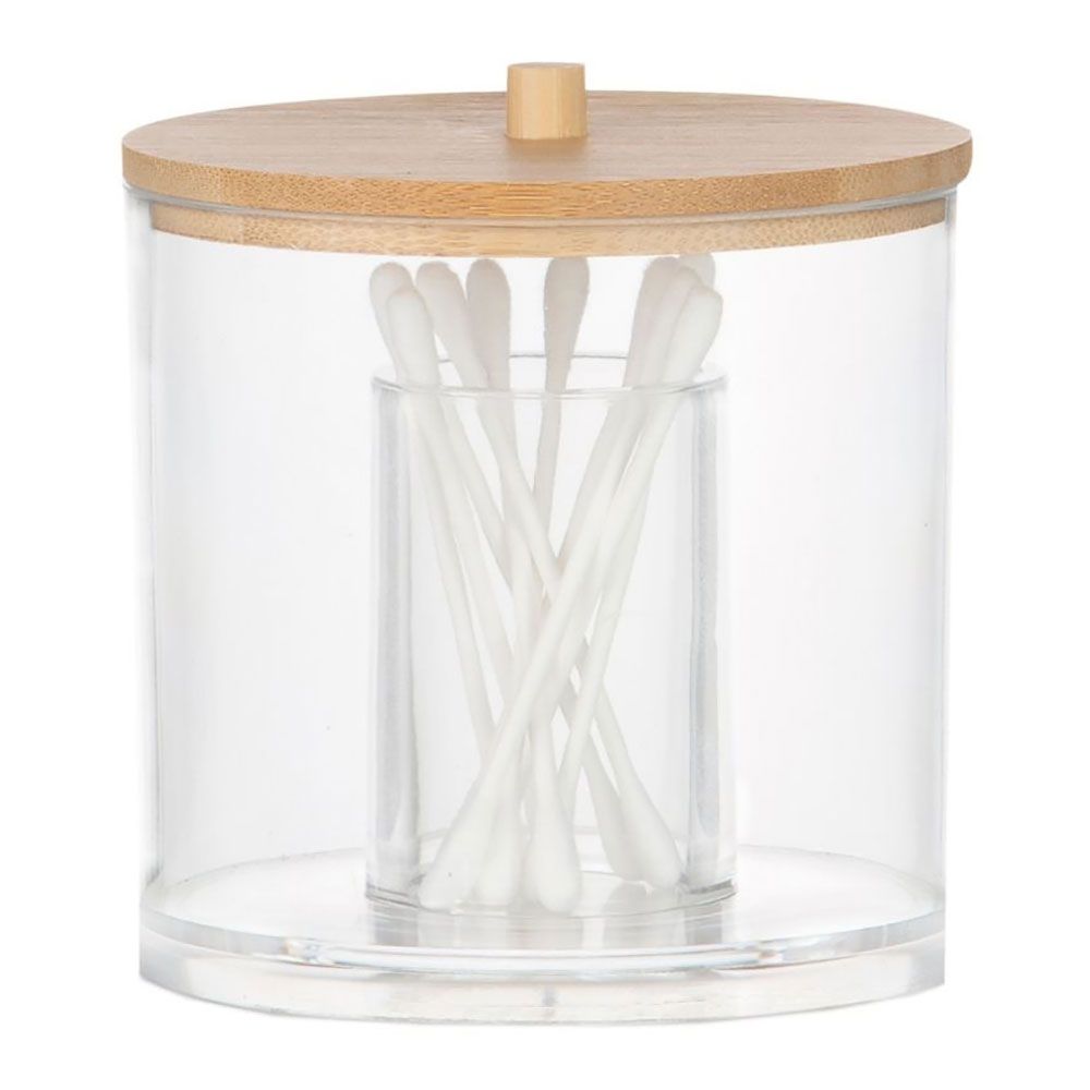 Bote de baño organizador acrílico ø9 x 9 cm