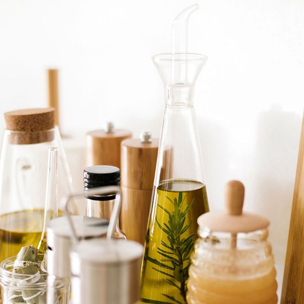 Aceitera de vidrio ø8 x 28,5 cm 500 ml